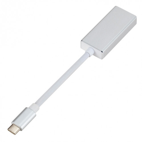 15cm 4Kx2K 60Hz USB-C / Type-C 3.1 Mâle vers Mini Adaptateur DisplayPort Femelle pour MacBook 12 pouces, Chromebook Pixel 2015 Tablet PC (Argent) SH815S1537-09