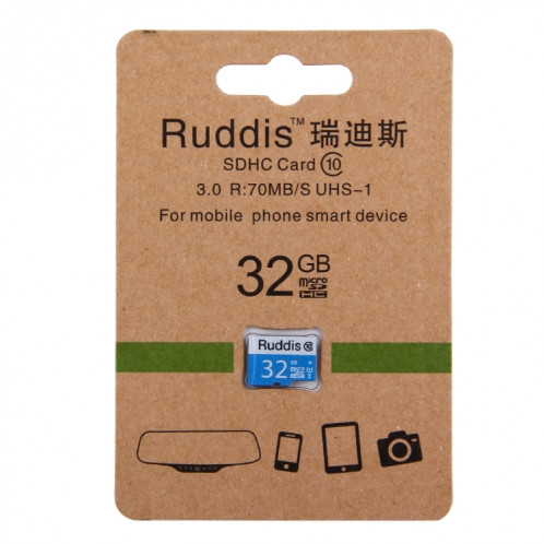 Carte mémoire Ruddis 32 Go haute vitesse classe 10 TF / Micro SDXC UHS-1 (U1) SH0013762-05
