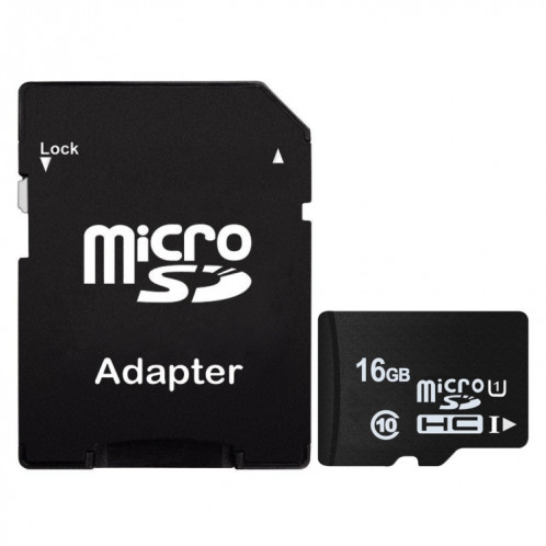 Carte mémoire Micro SD (TF) 16 Go haute vitesse de classe 10 de Taiwan (capacité réelle de 100%) SH1050157-07