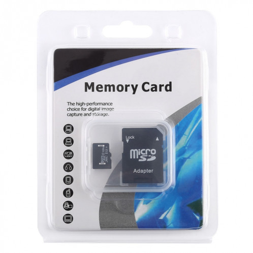 Carte mémoire Micro SD (TF) 128 bits haute vitesse de classe 10 de Taiwan (capacité réelle de 100%) SH10530-07