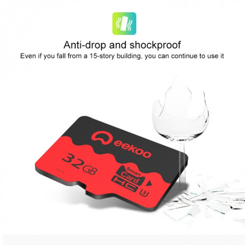 Carte mémoire eekoo 32 Go U3 TF (Micro SD), vitesse d'écriture minimale: 30 Mo / s, version phare SE25361922-016