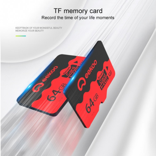 Carte mémoire eekoo 64 Go U3 TF (Micro SD), vitesse d'écriture minimale: 30 Mo / s, version vedette SE2537733-013