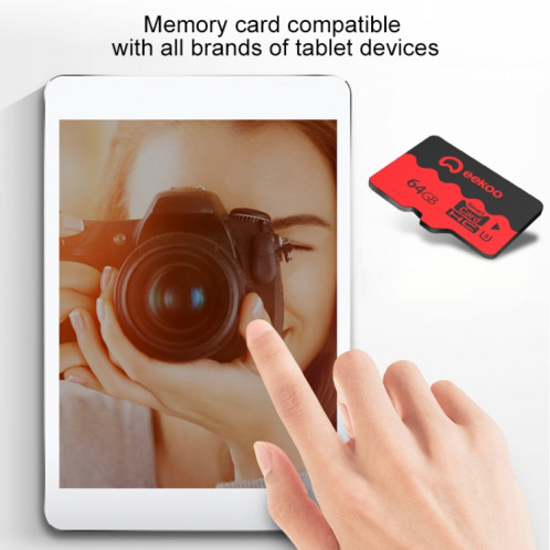 Carte mémoire eekoo 64 Go U3 TF (Micro SD), vitesse d'écriture minimale: 30 Mo / s, version vedette SE2537733-013