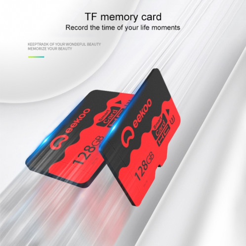 Carte mémoire eekoo 128 Go U3 TF (Micro SD), vitesse d'écriture minimale: 30 Mo / s, version phare SE2543412-013