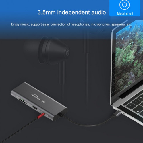 Blueendless 9 en 1 Station d'extension multifonction de type C / USB-C HUB SB32621377-013