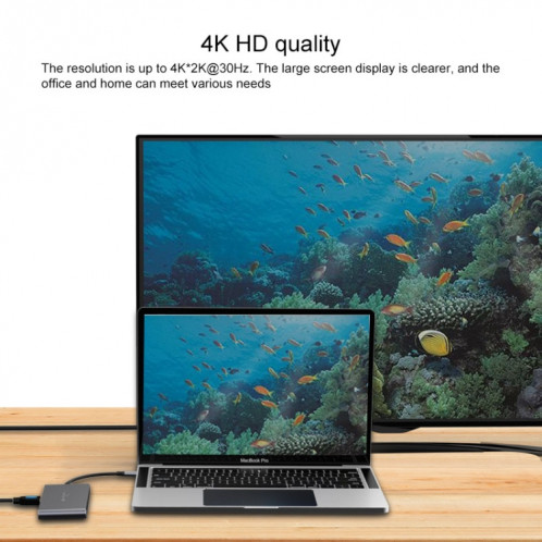 Blueendless 6 en 1 Station d'extension multifonction de type C / USB-C HUB M.2 NGFF Solid State Drive SB3274291-011
