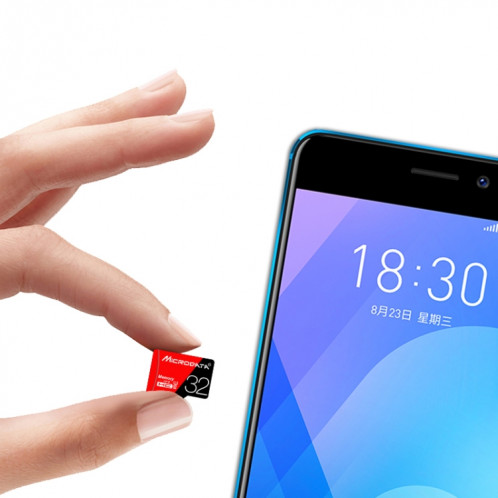 Carte mémoire MICRODATA 16 Go haute vitesse U1 rouge et noire TF (Micro SD) SH575415-010