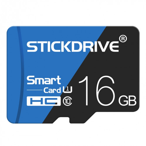 Carte mémoire STICKDRIVE 16 Go haute vitesse U1 bleue et noire TF (Micro SD) SH57591671-011