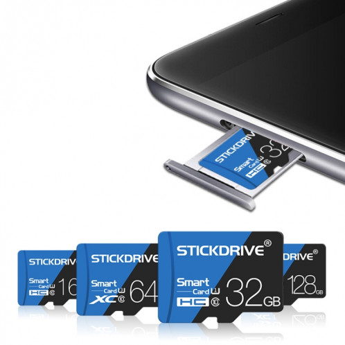 Carte mémoire STICKDRIVE 128 Go haute vitesse U3 bleue et noire TF (Micro SD) SH57621156-011