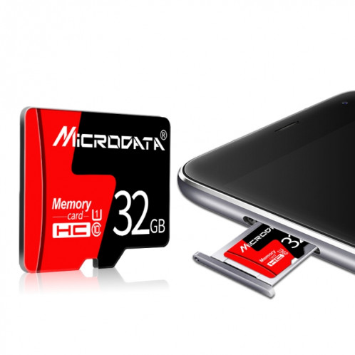 Carte mémoire MICRODATA 128 Go U3 rouge et noire TF (Micro SD) SH5767413-012