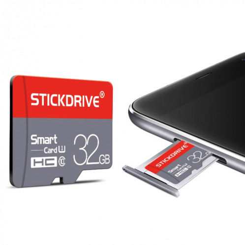 STICKDRIVE 128GB U3 Carte mémoire TF (Micro SD) rouge et grise SH57721679-09