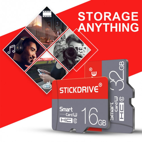STICKDRIVE 128GB U3 Carte mémoire TF (Micro SD) rouge et grise SH57721679-09