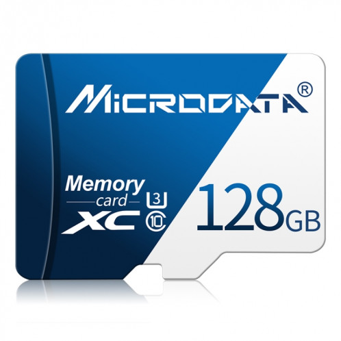 Carte mémoire MICRODATA 128 Go U3 bleue et blanche TF (Micro SD) SH5782273-012