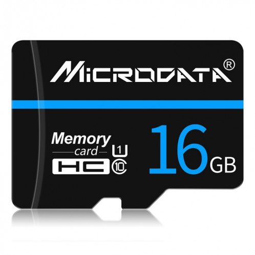 Carte mémoire MICRODATA 16 Go U1 Blue Line et Black TF (Micro SD) SH5791335-010