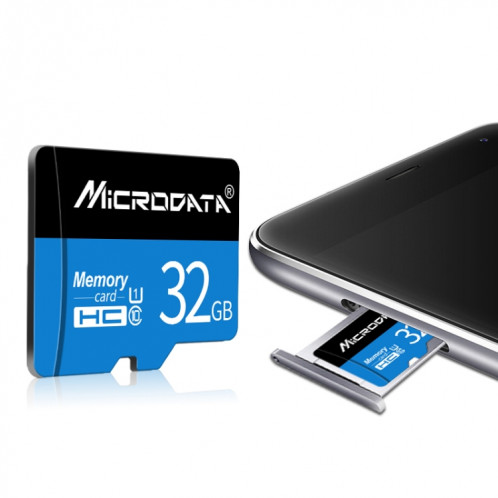 Carte mémoire MICRODATA 16 Go U1 bleue et noire TF (Micro SD) SH57961105-012