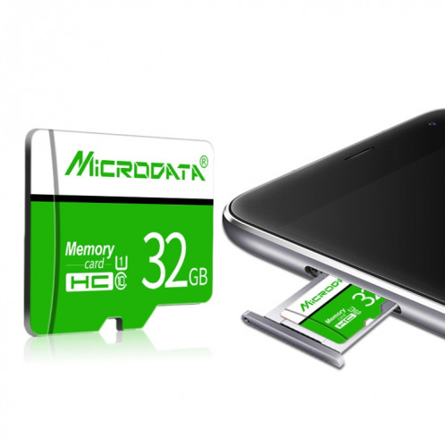 Carte mémoire MICRODATA 8GB U1 verte et blanche TF (Micro SD) SH5810882-09