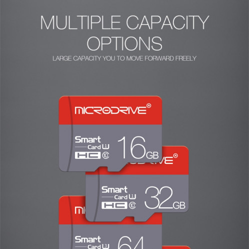 Carte mémoire Micro SD (TF) Microdrive 8 Go grande vitesse, classe 10 SH58401114-011