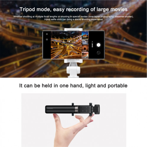 Selfie Stick Selfie Self Timer avec trépied Bluetooth sans fil d'origine Huawei (noir) SH196B787-010