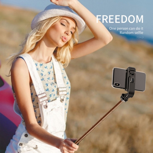 L02 100cm Multi-fonction Réglable Bluetooth Retardateur Pole Trépied Selfie Stick (Blanc) SH110W268-010