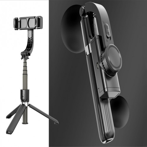 L08 Gimbal réglable Stabiliser Bluetooth Retardateur Pôle Trépied Selfie Stick (Noir) SH111B787-012