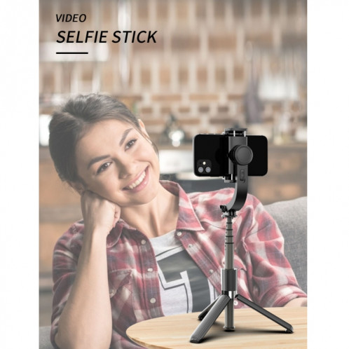 L08 Gimbal réglable Stabiliser Bluetooth Retardateur Pole Trépied Selfie Stick (Blanc) SH111W1185-012
