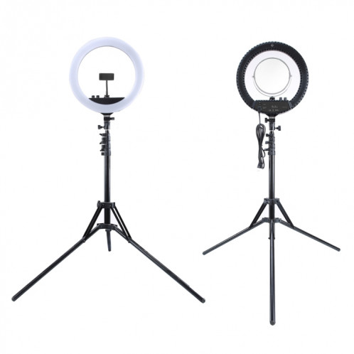 MANTOO RL-18 II 100-240V 55W Lampe de remplissage annulaire bicolore à intensité variable de 18 pouces avec trépied SM3691683-014
