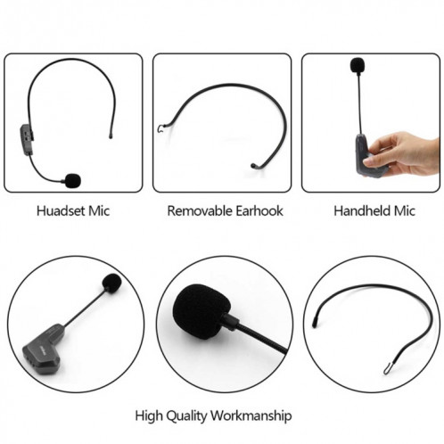 ASiNG WM01 2.4GHz Microphone sans fil de transmission électronique de transmission audio, Distance de transmission: 20-30m SA8043834-09