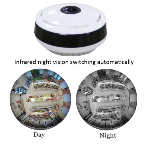 JJX-1801 Fisheye grand angle 1.0MP Smart Wireless Wifi caméra IP, carte de soutien TF (128 Go max) SH0057967-010