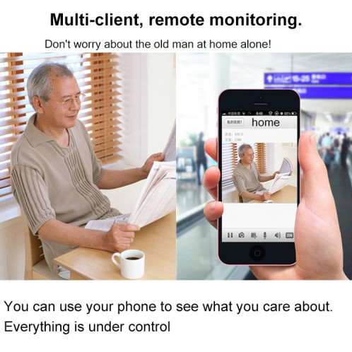 J-01130 1.3MP Smart Wireless Wifi Caméra IP, détection de mouvement de soutien et vision nocturne infrarouge et carte TF (64Go Max) SH00681435-012
