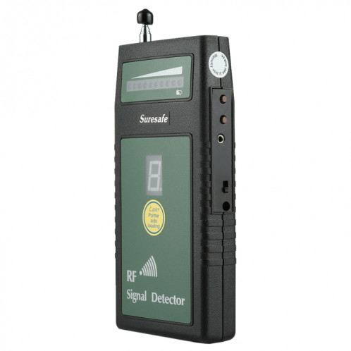 Suresafe SH-055U8LP Détecteur de caméra à détecteur de signal RF à seuil automatique avec 8 LED, fréquence de détection: 50 MHz-6,0 GHz, prise US / EU / UK, AC 100-240V SH11011305-09