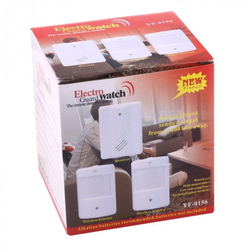 YF-0156 1 à 2 bon kit de système de détection à distance de montre Electro Guard sans fil sûr pour bureau à domicile, 1 x récepteur + 2 x détecteur SH11661482-013