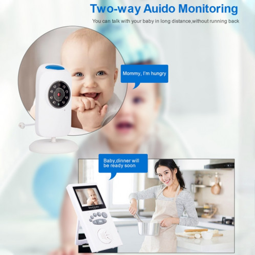 WLSES GB101 Moniteur pour bébé avec caméra de surveillance sans fil 2,4 pouces, SH601C1376-016