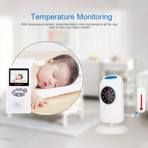 WLSES GB101 Moniteur pour bébé avec caméra de surveillance sans fil 2,4 pouces, SH601C1376-016