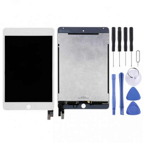 Écran LCD OEM pour iPad Mini 5 (2019) / A2124 / A2126 / A2133 avec numériseur complet (Blanc) SH087W199-04