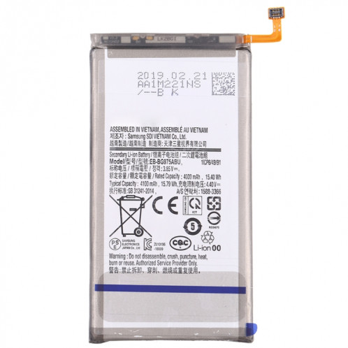 Démonter la batterie Li-ion originale EB-BG975ABU pour Samsung Galaxy S10 + SH00351329-05