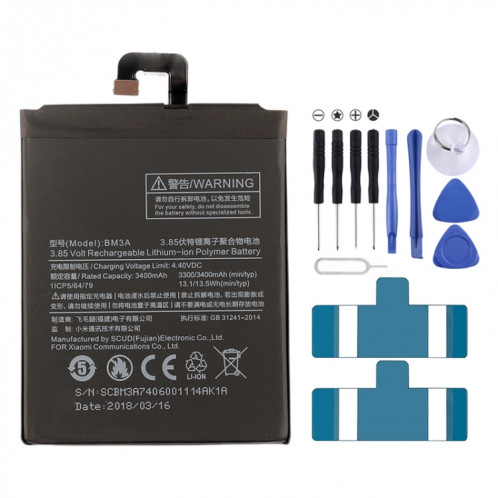 Batterie Li-Polymère BM3A 3400mAh pour Xiaomi Mi Note 3 SH02011475-03