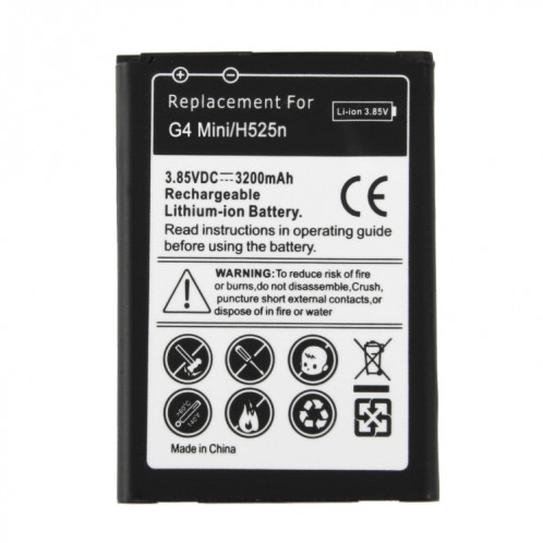 Pour batterie Li-ion rechargeable pour LG G4c / G4 mini / H525N 3200mAh (noir) SH0369630-04