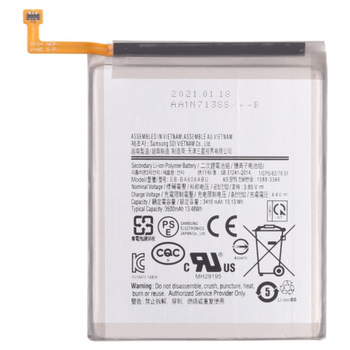 Pile d'origine 3500MAh EB-BA606ABU LI-ION Remplacement de la batterie pour Samsung Galaxy A60 SM-A606 SH0416729-04