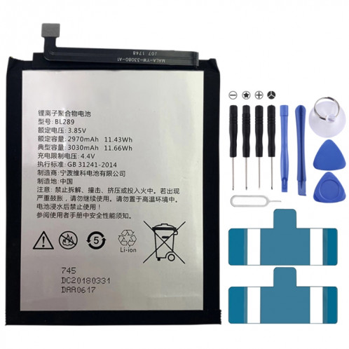 3030MAH BL289 LI-POLYMER Batterie pour Lenovo K5 Play L38011 SH04561414-03