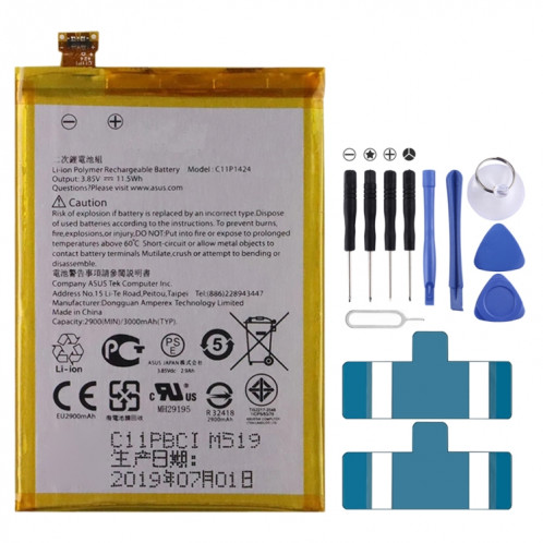 3000mah C11P1424 LI-POLYMER BATTERIE POUR ASUS ZENFONE 2 ZE551ML ZE550ML SH04771402-03