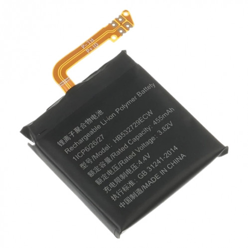 455mAh HB532729ECW LI-POLYMER BATTERY POUR HUAWEI WATCH GT 2 46MM SH04821751-03