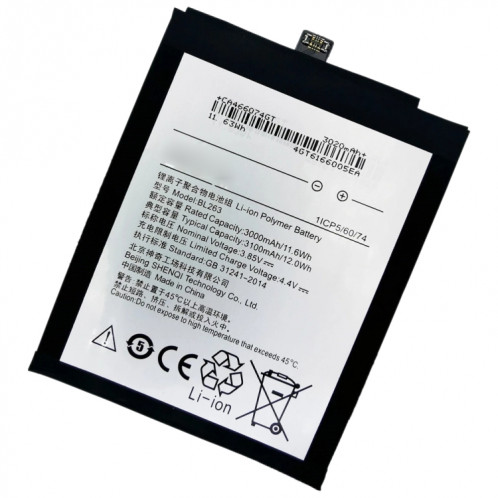 3100mAh BL263 LI-POLYMER BATTERIE POUR LENOVO ZUK Z2 PRO SH04871035-02