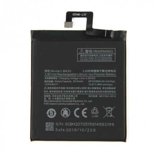 Batterie Li-Polymère BN20 2810mAh pour Xiaomi Mi 5c SH12311626-03