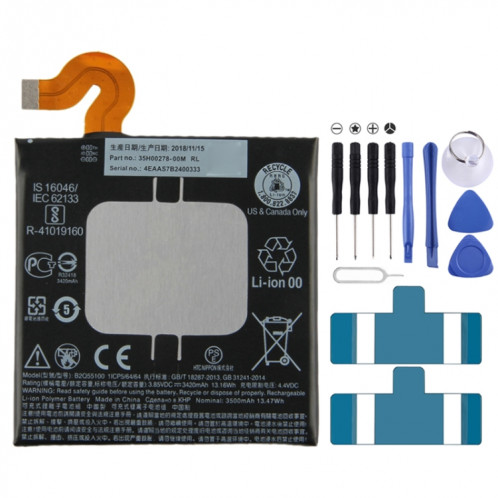 Batterie au lithium-ion B2Q55100 pour HTC U12 + / U12 Plus SH2304106-04