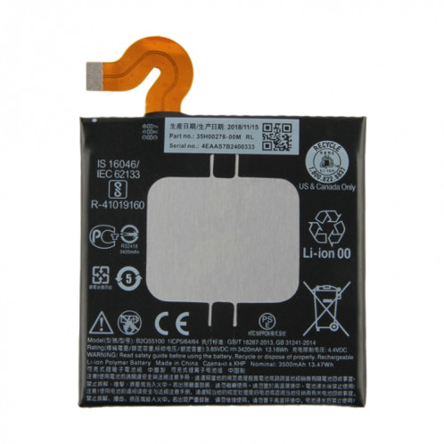 Batterie au lithium-ion B2Q55100 pour HTC U12 + / U12 Plus SH2304106-04