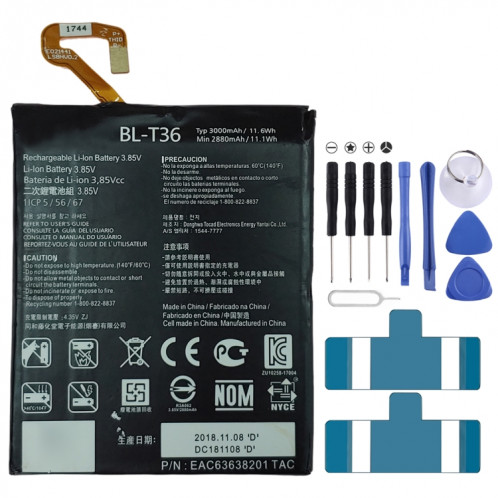 Batterie BL-T36 Li-ion Polymère pour LG K30 X410TK SH2311726-05