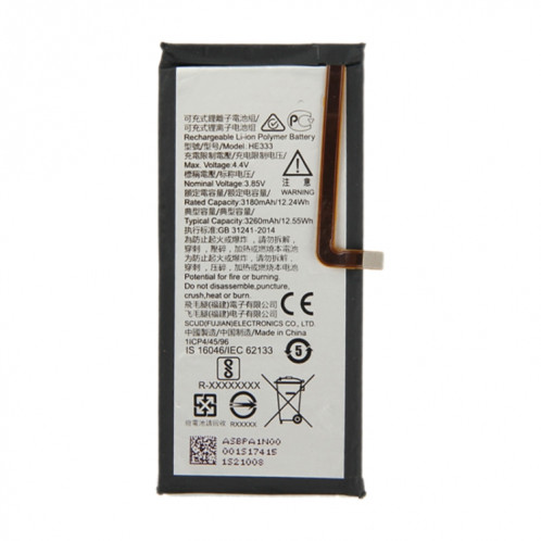Batterie Li-ion Polymère HE333 pour Nokia 8 Sirocco SH23171214-04