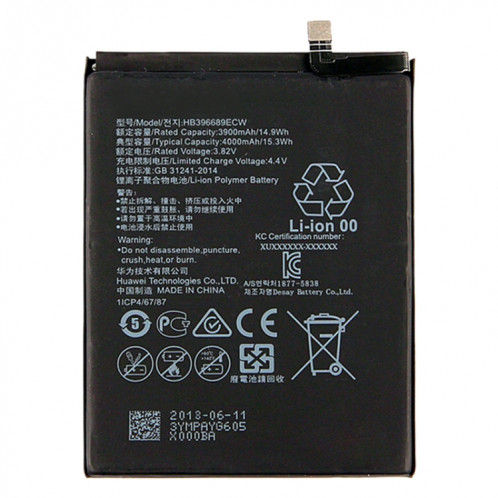 Batterie au lithium-ion HB396689ECW pour Huawei Mate 9 / Mate 9 Pro / Honor 8C / Y9 (2018) SH2330504-04
