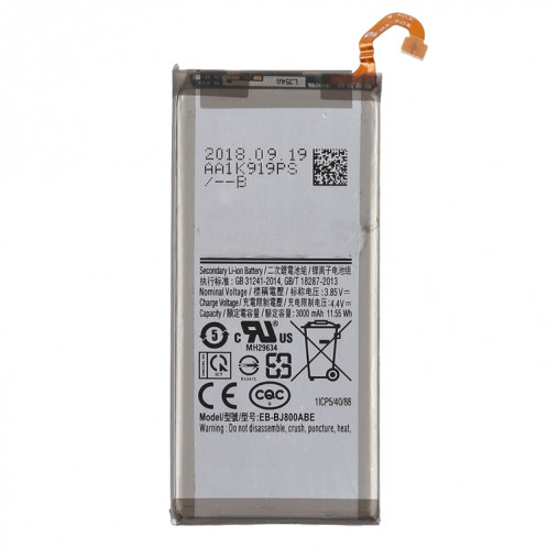 Batterie Li-ion rechargeable EB-BJ800ABE 3000mAh pour Galaxy J8 (2018) SH421878-03