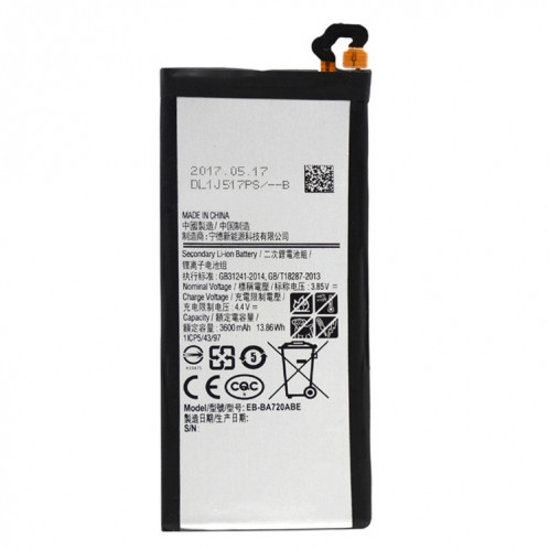 Batterie au lithium-polymère EB-BA720ABE 3600mAh pour Samsung Galaxy A7 (2017) / A720A / A720F SH98191094-05